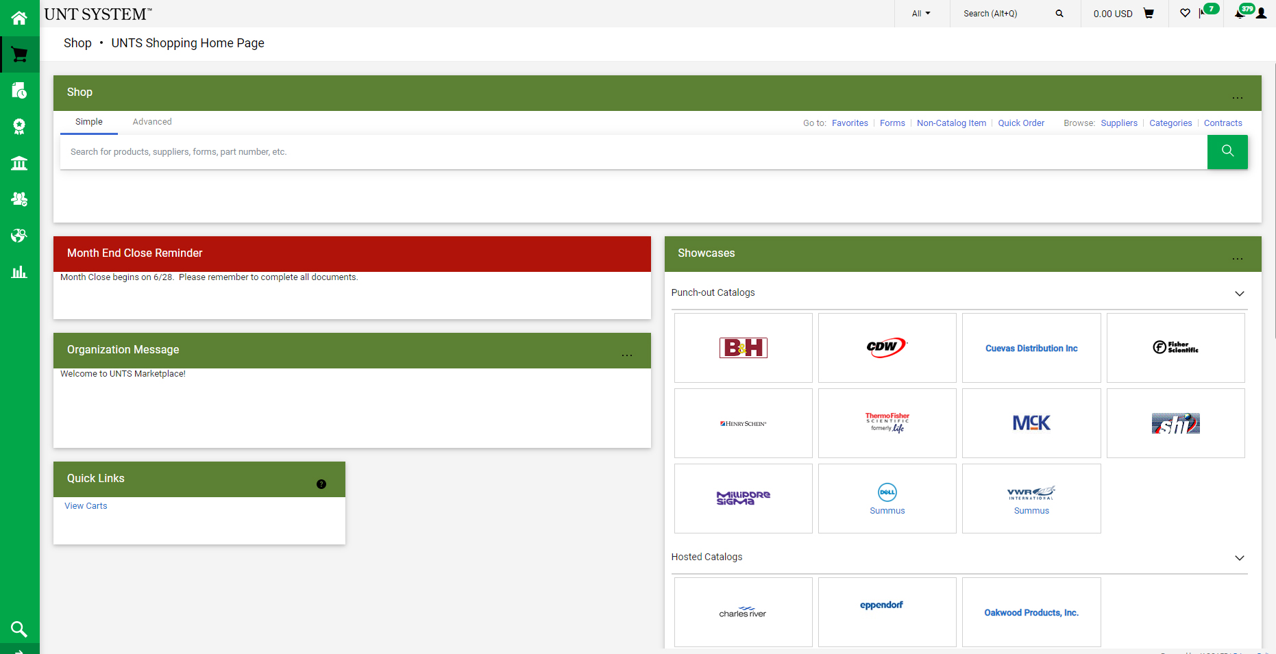 Marketplace homepage screenshot